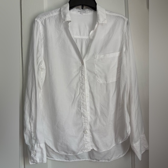 Bella Dahl White Casual Tail Button Down Long Sleeves Shirt, Sz: Medium - Picture 2 of 10